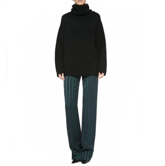 THEORY 'Pajeema' PJ Pants, Navy/Green Club Stripe, Sz. 6 - Picture 5 of 11